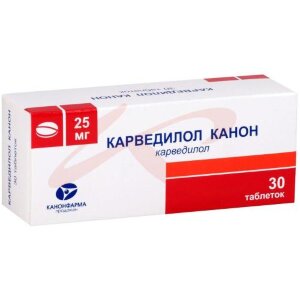 Карведилол канон таблетки 25мг №30. Фото