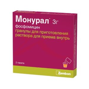 Монурал гранулы для приготовления раствора для приема внутрь 3г 6г №2. Фото