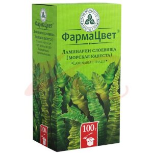 Ламинарии слоевища (морская капуста) сырье растительное измельченное 100г. Фото