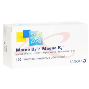 Магне b6 таблетки покрытые оболочкой №100. Фото