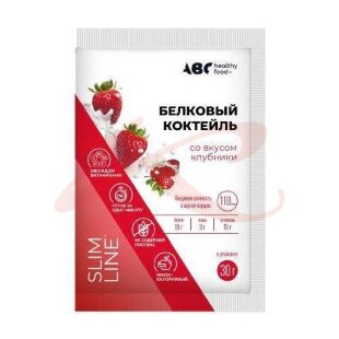 Авс хэлси фуд коктейль 30г белковый со вкусом клубники. Фото