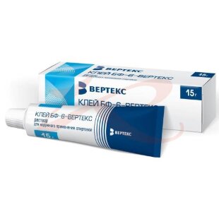 Клей бф-6 раствор для наружного применения спиртовой 15г. Фото