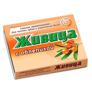 Живица таежная жев.резинка облепиха №5 /алтайский нектар/. Фото
