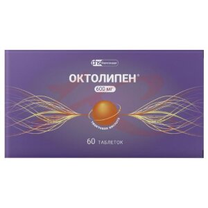 Октолипен таблетки покрытые пленочной оболочкой 600мг №60. Фото
