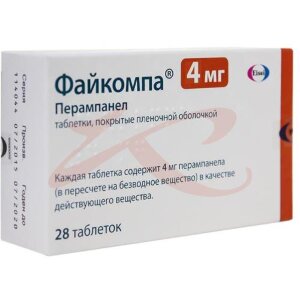 Файкомпа таблетки покрытые пленочной оболочкой 4мг №28. Фото