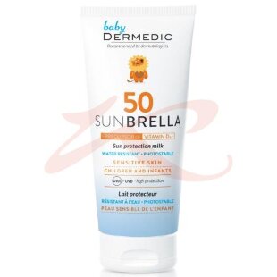 Дермедик беби санбрелла молочко для лица и тела 100мл с/защитное spf 50. Фото