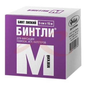 Бинтли-м бинт липкий проницаемый 5смх15м. Фото
