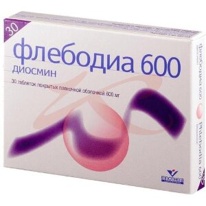 Флебодиа 600 таблетки покрытые пленочной оболочкой 600мг №30. Фото