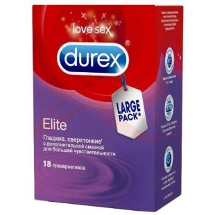 Дюрекс презервативы №18 элит гладкие, сврехтонкие. Фото