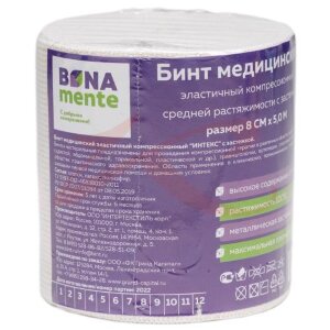 Бона менте бинт медицинский эластичный ср 5мх8см с застежками. Фото