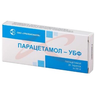 Изображение Парацетамол-убф таблетки 500мг №20 Парацетамол-убф таблетки 500мг №20. Фото