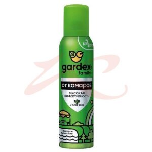 Гардекс фэмили аэрозоль-репеллент 150мл от комаров алоэ вера. Фото