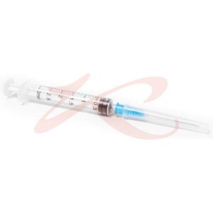 Хуайань сити шприц одноразовый стерильный с иглой 3мл 3-х комп 23g 0,6х30мм. Фото