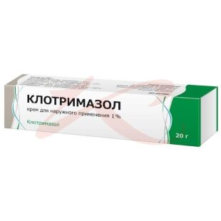 Клотримазол крем для наружного применения 1% 20г. Фото