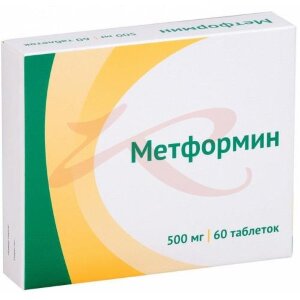 Метформин таблетки 500мг №60. Фото