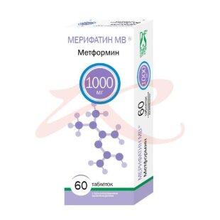 Мерифатин мв таблетки с пролонгированным высвобождением 1000мг №60. Фото