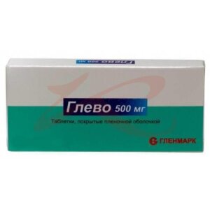 Глево таблетки покрытые пленочной оболочкой 500мг №10. Фото