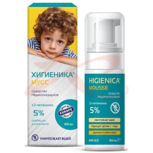 Хигиеника мусс 100мл педикулицидный с гребнем. Фото