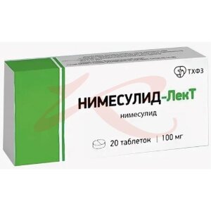 Изображение Нимесулид-лект таблетки 100мг №20 Нимесулид-лект таблетки 100мг №20. Фото