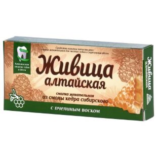 Живица алтайская смолка жевательная 0.8г №4 кедровая с пчелин. воском. Фото