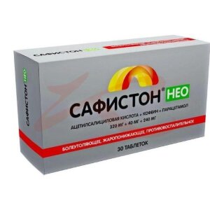 Сафистон нео таблетки 320мг + 40мг + 240мг №30. Фото