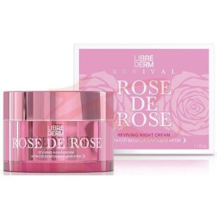 Либридерм роуз де роуз крем для лица 50мл возрождающий ночной. Фото