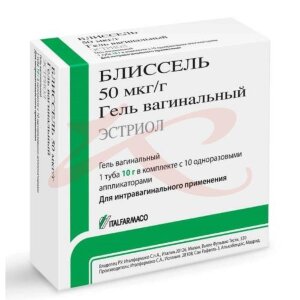 Блиссель гель вагинальный 50 мкг/г 10г в комплекте с аппликаторами-10 шт. Фото