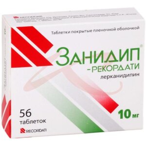 Занидип-рекордати таблетки покрытые пленочной оболочкой 10мг №56. Фото