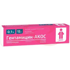 Изображение Гентамицин-акос мазь для наружного применения 0.1% 15г Гентамицин-акос мазь для наружного применения 0.1% 15г. Фото