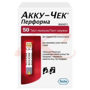 Изображение Акку-чек перформа тест-полоска №50 Акку-чек перформа тест-полоска №50. Фото