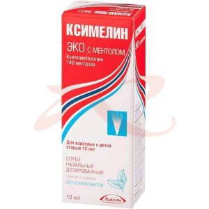 Ксимелин эко с ментолом спрей назальный дозированный 140мкг/доза 10мл (60доз). Фото