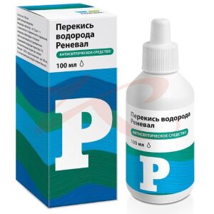 Перекись водорода реневал раствор для местного и наружного применения 3% 100мл. Фото