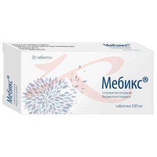 Мебикс таблетки 500мг №20. Фото