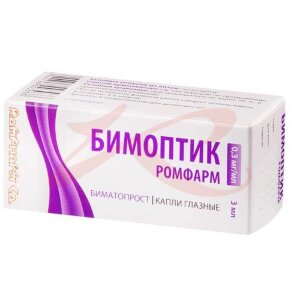 Бимоптик ромфарм капли глазные 0,3мг/мл 3мл. Фото