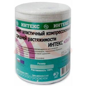 Изображение Интекс лайт бинт эластичный компрессионный ср 8смх5м застежка Интекс лайт бинт эластичный компрессионный ср 8смх5м застежка. Фото