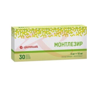 Монтлезир таблетки покрытые пленочной оболочкой 5мг + 10мг №30. Фото