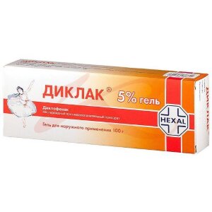 Диклак гель для наружного применения 5% 100г. Фото