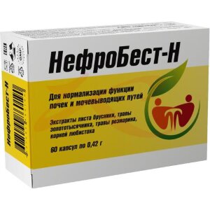 Нефробест-н капсулы 420мг №60. Фото