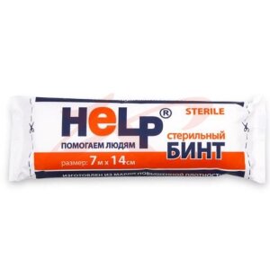 Изображение Хелп бинт стерил. 7мх14см Хелп бинт стерил. 7мх14см. Фото