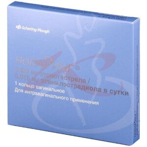 Новаринг кольца вагинальные 0,015мг + 0,120мг/сутки №1. Фото