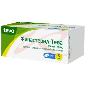 Изображение Финастерид-тева таблетки покрытые пленочной оболочкой 5мг №90 Финастерид-тева таблетки покрытые пленочной оболочкой 5мг №90. Фото