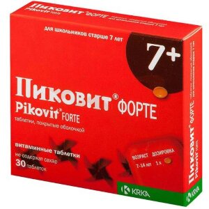 Изображение Пиковит форте таблетки покрытые оболочкой №30 Пиковит форте таблетки покрытые оболочкой №30. Фото