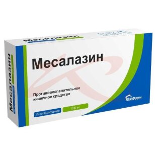 Месалазин суппозитории ректальные 500мг №10. Фото