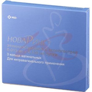 Новаринг кольца вагинальные 0,015мг + 0,120мг/сутки №3. Фото