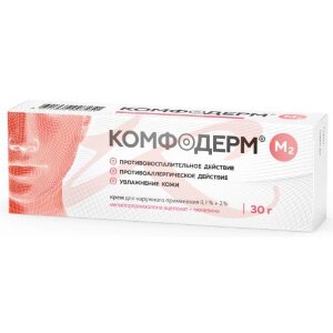 Комфодерм м2 крем для наружного применения 0,1% + 2% 30г. Фото