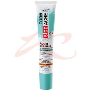 Белита зон стоп акне крем д/лица двойной контроль 20мл. [zone stop acne]. Фото