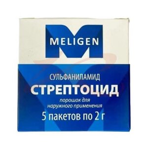 Стрептоцид порошок для наружного применения 2г №5. Фото