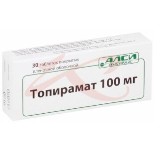 Топирамат таблетки покрытые пленочной оболочкой 100мг №30. Фото