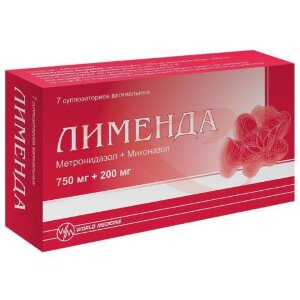 Лименда суппозитории вагинальные 750мг + 200мг №7. Фото