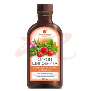 Сироп шиповника облепиха + земляника 200мл. /алтай-селигор/. Фото